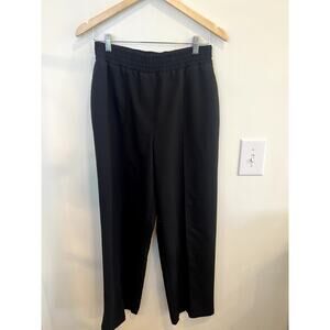 Double Zero Black Wide Leg Pull On Dress Pants Small Minimalist Career